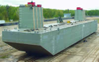 pontoon for taking part in the NS “Kursk” raising operation