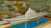 Model of a would-be aircraft carrier