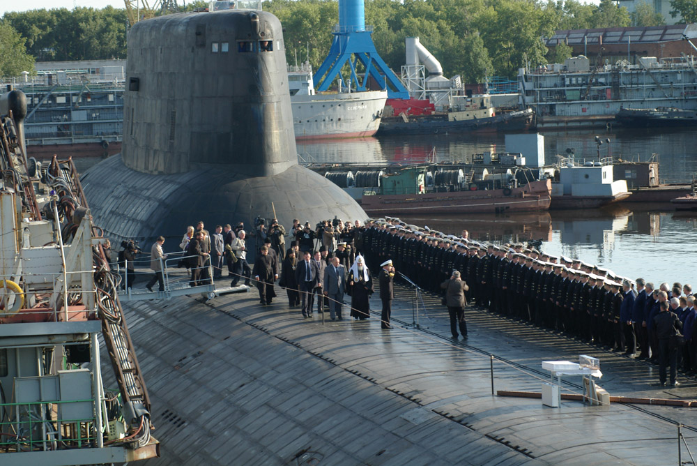 На палубе атомного подводного крейсера "Дмитрий Донской"